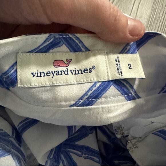 Vineyard Vines Lattice Print Wrap Skirt in Marlin Size 2 - Picture 5 of 10